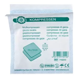 MULLKOMPRESSEN 10x10 cm steril 16x, 35X2 adet