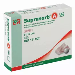 SUPRASORB A+Ag Antimic.Cal.Alginate Compr.5x5 cm, 8 adet