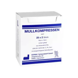 MULLKOMPRESSEN 10x10 cm steril 8x BW, 25X2 adet
