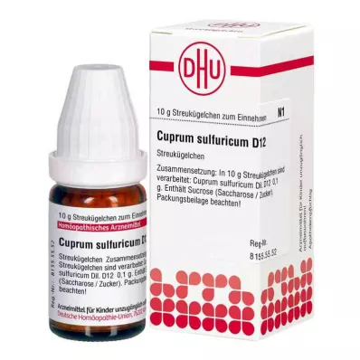CUPRUM SULFURICUM D 12 globül, 10 g