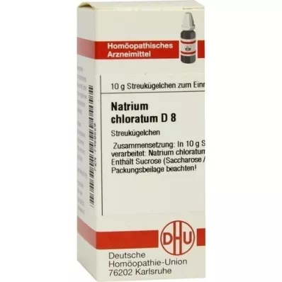 NATRIUM CHLORATUM D 8 globül, 10 g