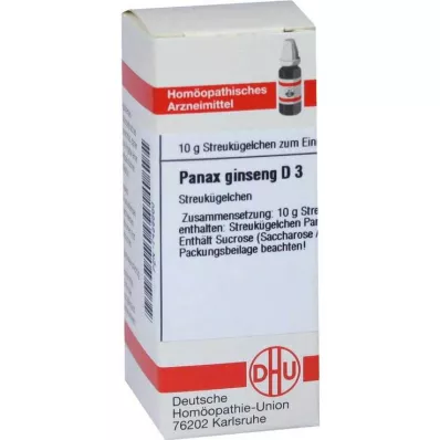 PANAX GINSENG D 3 globül, 10 g