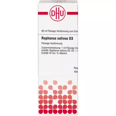 RAPHANUS SATIVUS D 3 seyreltme, 20 ml