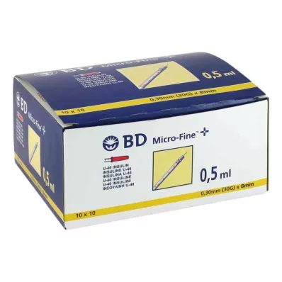 Bd Micro-fine+ U 40 Ens.spr.8mm (100x0,5ml) Bd Micro-fine+ U 40 Ens.spr.8mm (100x0,5ml)