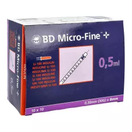 BD MICRO-FINE+ İnsülinspr.0,5 ml U100 8 mm, 100X0,5 ml
