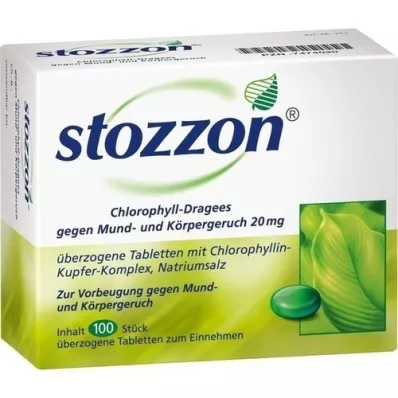 STOZZON Klorofil kaplı tabletler, 100 adet