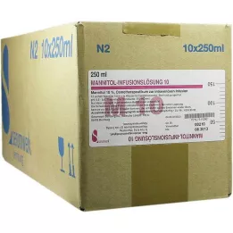 MANNITOL İnf.-Lsg. 10, 10X250 ml