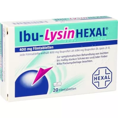 IBU-LYSINHEXAL Film kaplı tabletler, 20 adet