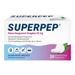 SUPERPEP® Seyahat sakız drajeleri, 20 adet