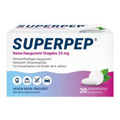 SUPERPEP Seyahat Sakız Drajeleri 20 mg, 20 adet
