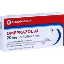 OMEPRAZOL AL 20 mg b.Sodbr.mide suyu tabletleri, 7 adet