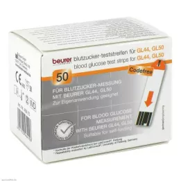 BEURER GL44/GL50 test şeritleri, 50 adet