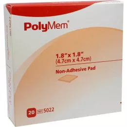 POLYMEM Yara pedi n.adhesive 5x5 cm, 20 adet