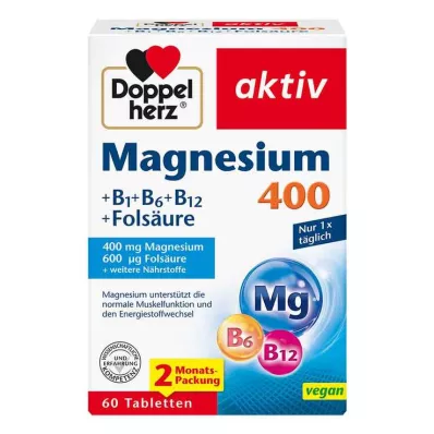 DOPPELHERZ Magnezyum 400 mg Tablet, 60 Kapsül