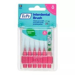 Tepe arayüz fırçası 0.4mm pembe, 6 adet