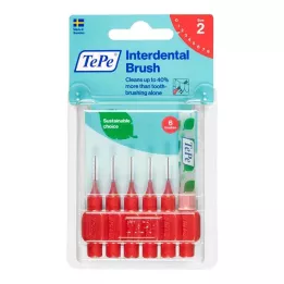 Tepe arayüz fırçası 0,5 mm kırmızı, 6 adet