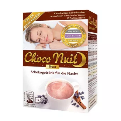 Choco Nuit iyi geceler çikolatalı içecek tozu, 10 adet Choco Nuit iyi geceler çikolatalı içecek tozu, 10 adet