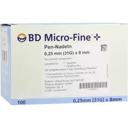 BD Mikro İnce + 8 iğne 0,25x8 mm, 100 adet