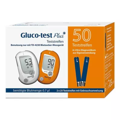 Gluco-test Plus test şeritleri, 50 adet Gluco-test Plus test şeritleri, 50 adet