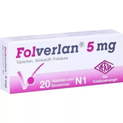 FOLVERLAN 5 mg tabletler, 20 adet