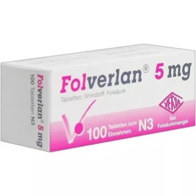 FOLVERLAN 5 mg tablet, 100 adet