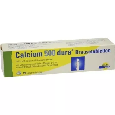 CALCIUM 500 dura efervesan tablet, 20 adet