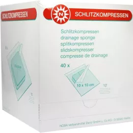 SCHLITZKOMPRESSEN 10x10 cm steril 12 kat, 40X2 adet