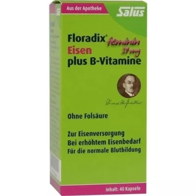 FLORADIX Demir artı B vitaminleri kapsülleri, 40 adet