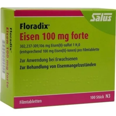 FLORADIX Demir 100 mg forte film kaplı tablet, 100 adet