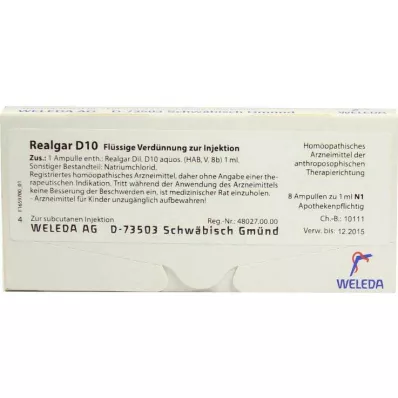 Realgar D 10 ampul, 8X1 ml