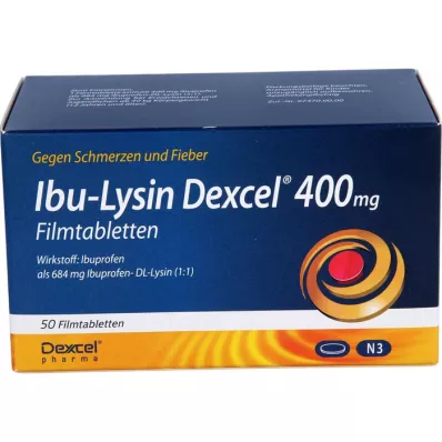 IBU-LYSIN Dexcel 400 mg film kaplı tablet, 50 adet