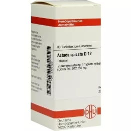 ACTAEA SPICATA D 12 Tablet, 80 Kapsül