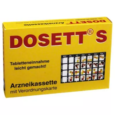 Dosett S ilaç kaseti mavi, 1 adet