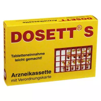 Dosett S ilaç kaseti kırmızı, 1 adet