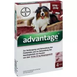 ADVANTAGE 10-25 kg köpekler için 250lik solüsyon, 4 adet