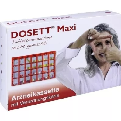 DOSETT Maxi ilaç kaseti kırmızı, 1 adet