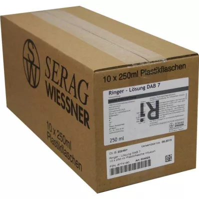 RINGER LÖSUNG DAB 7 plastik, 10X250 ml