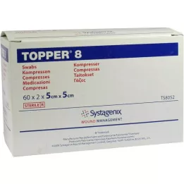 Topper 8 kompres steril 5x5cm, 60X2 adet