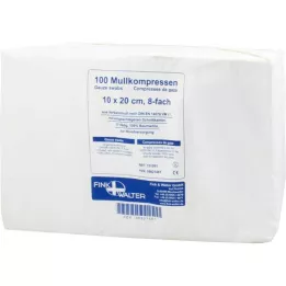 MULLKOMPRESSEN 10x20 cm steril olmayan 8 katlı, 100 adet