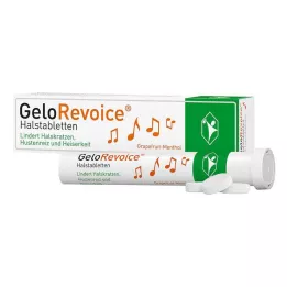 GeloRevoice boğaz pastili ses kısıklığı için greyfurt mentollü & ses kaybı, 20 adet