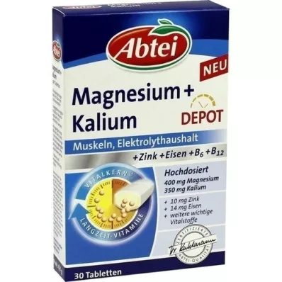 ABTEI Magnezyum+Potasyum Depo Tabletleri, 30 Kapsül