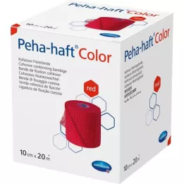 PEHA-HAFT Renkli sabitleme bandı lateks içermeyen 10 cmx20 m kırmızı, 1 adet