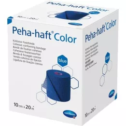 PEHA-HAFT Renkli sabitleme bandı lateks içermeyen 10 cmx20 m mavi, 1 adet