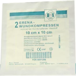 ERENA Dokumasız kompresler steril 10x10 cm, 2 adet