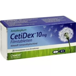 CETIDEX 10 mg film kaplı tabletler, 20 adet