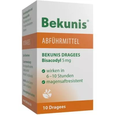 BEKUNIS Dragees Bisacodyl 5 mg enterik kaplı tablet, 10 adet