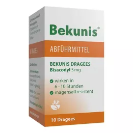 BEKUNIS Dragees Bisacodyl 5 mg enterik kaplı tablet, 10 adet