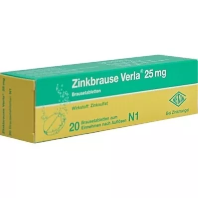 ZINKBRAUSE Verla 25 mg efervesan tablet, 20 adet