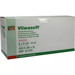 VLIWASOFT Dokunmamış kompresler 5x5 cm steril 6l, 50X2 adet