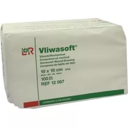 VLIWASOFT Dokumasız kompresler 10x10 cm steril olmayan 6l, 100 adet